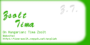 zsolt tima business card